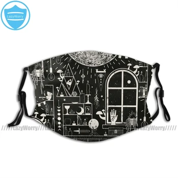 

Spooky Mouth Face Mask Moon Altar Facial Mask Adult Kawai Pretty with 2 Filters Mask