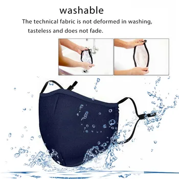 

1Pc Black Bilayer Cotton Mouth Mask Anti Haze Dust Washable Reusable Double Layer Dustproof Mouth-muffle Anti PM2.5 Masks