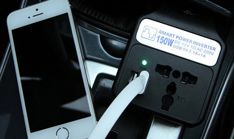 Двойной USB 150 Вт DC 12 В в AC 220 В портативный автомобильный инвертор зарядное устройство конвертер адаптер DC 12 В AC 220 Модифицированная синусоида