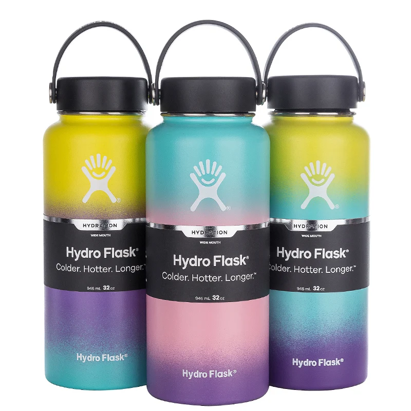 Najtaniej 12 oz 18 oz szerokie usta na zewnątrz butelki sportowe Tumbler termos izolowany bidon ze stali nierdzewnej