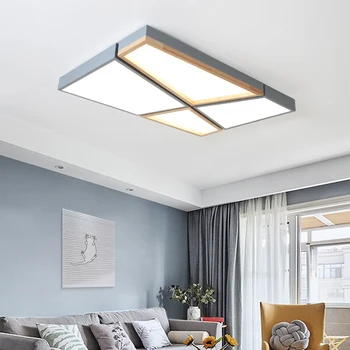 

Nordic style rectangular living room ceiling lamp 2019 new modern minimalist bedroom study macaron wrought iron ceiling lamp