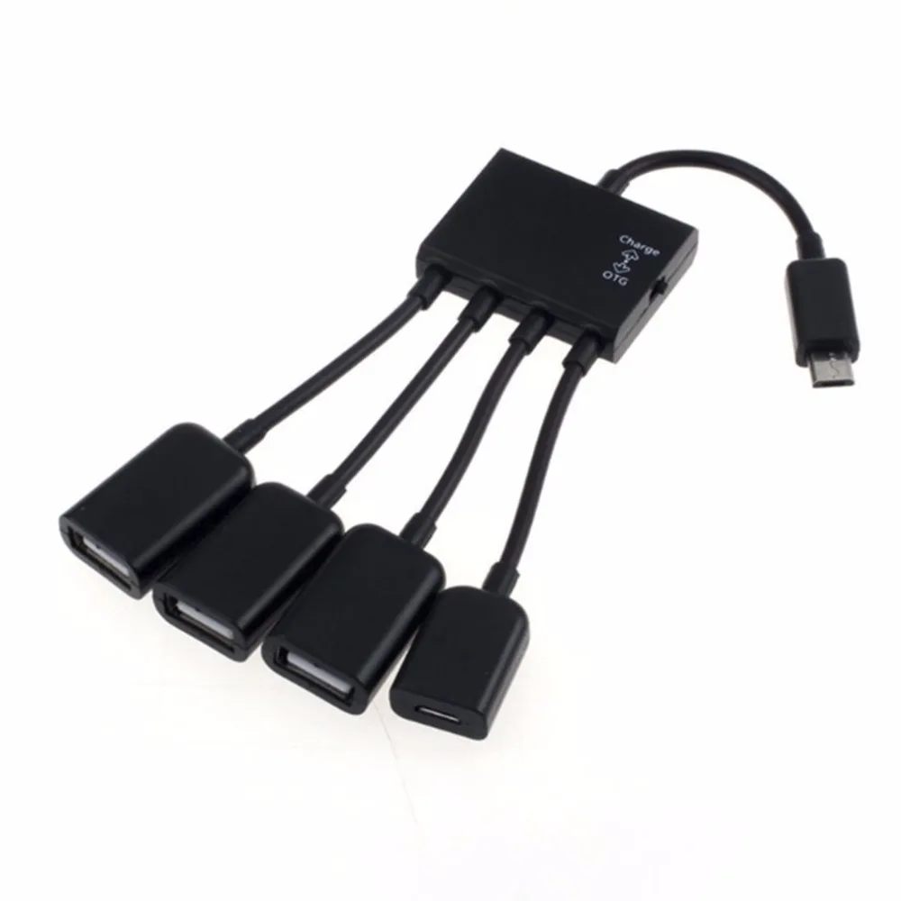 Перезаряжаемый Micro USB концентратор OTG разъем Spliter Кабель питания для смартфона компьютера планшета ПК провод передачи данных