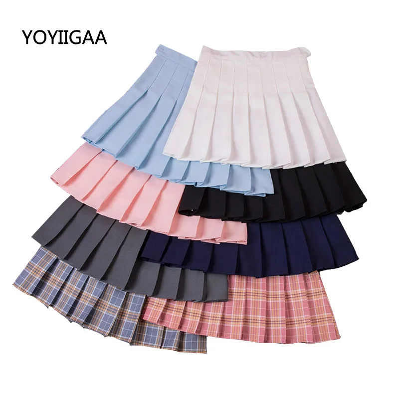 Solid Pleated Skirt Summer Women High Waist Pleated Mini Skirts Fashion Slim Waist Casual Girls Ladies Skirts School Vacation Solid Pleated Skirt Summer Women High Waist Pleated Mini Skirts Fashion Slim Waist Casual Girls Ladies Skirts School Vacation