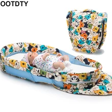 Детская кроватка для путешествий, складная переносная кроватка для новорожденных, портативный матрас для новорожденных, детское гнездо