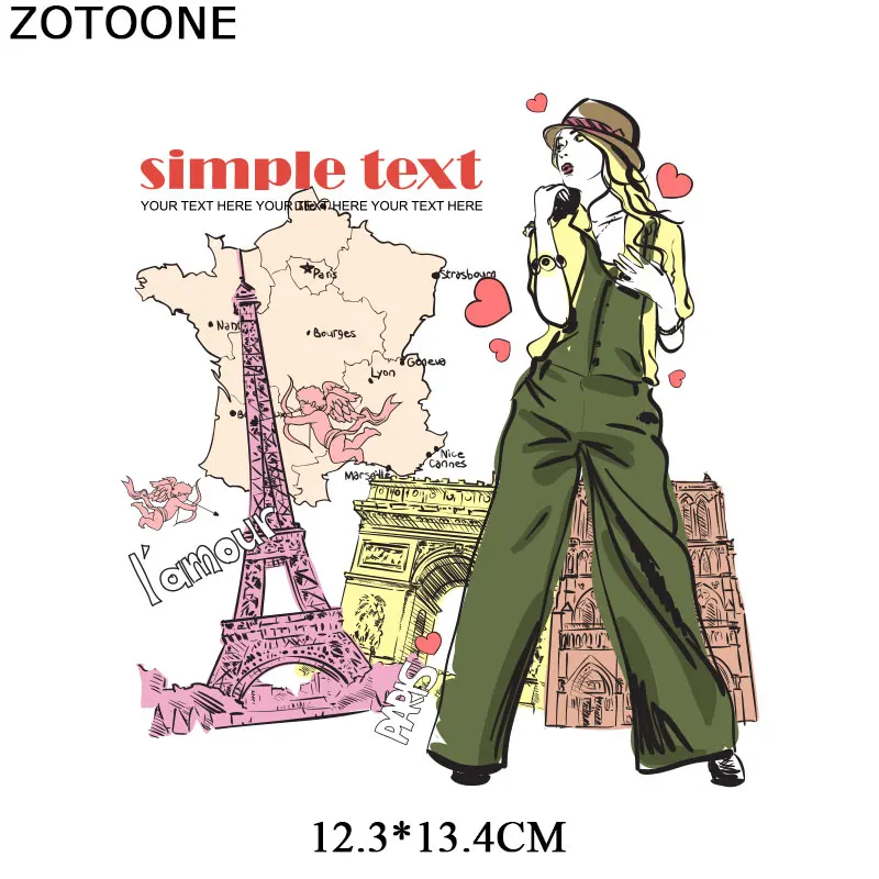 825 ZOTOONE модные нашивки для девочек, наклейки для детей, железные наклейки для одежды, футболки, Термоаппликации, аксессуары для самостоятельной сборки, Аппликации F1 - Цвет: 825