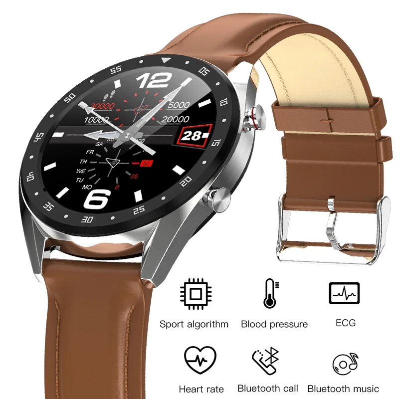L7 smartwatch android часы для женщин монитор сердечного ритма фитнес-трекер для мужчин ecg bluetooth Вызов IP68 Водонепроницаемые спортивные Смарт-часы