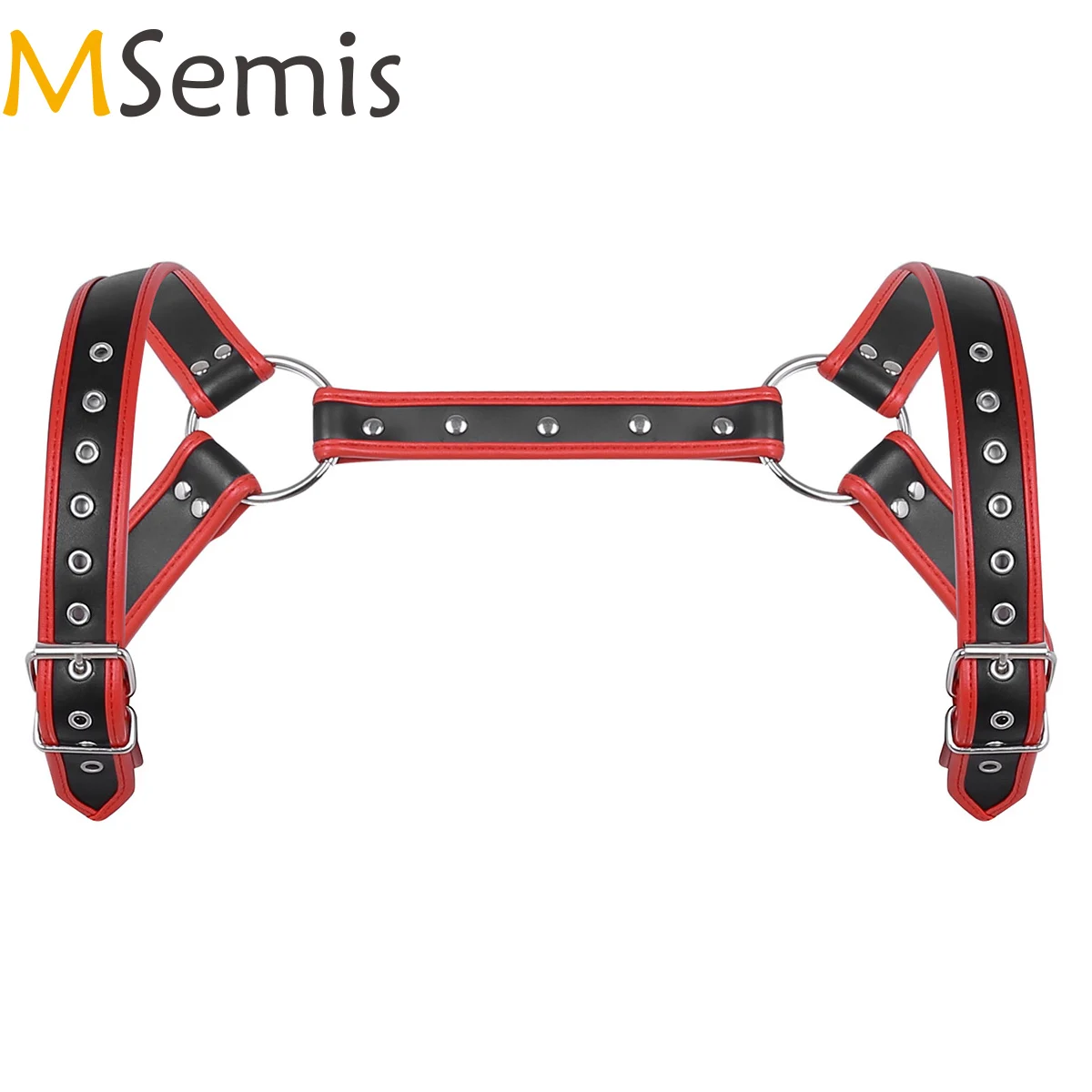 MSemis Для мужчин s Жгут Связывание кожа гей-Фетиш Для мужчин БДСМ накидка на плечи грудной мышцы привязного ремня арнес Hombre пряжки ремни