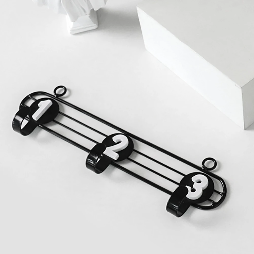 Numbers Storage Rack Waterproof Cabinet Home Decor Iron Art Wall Hooks Organizer Living Room Clothes Keys Multifunction Hanger