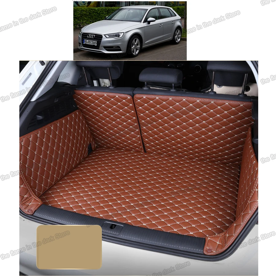 Lsrtw2017 кожаный коврик для багажника автомобиля Коврики Audi A3 2012 2013 2014 2015 2016 2017 2018 2019