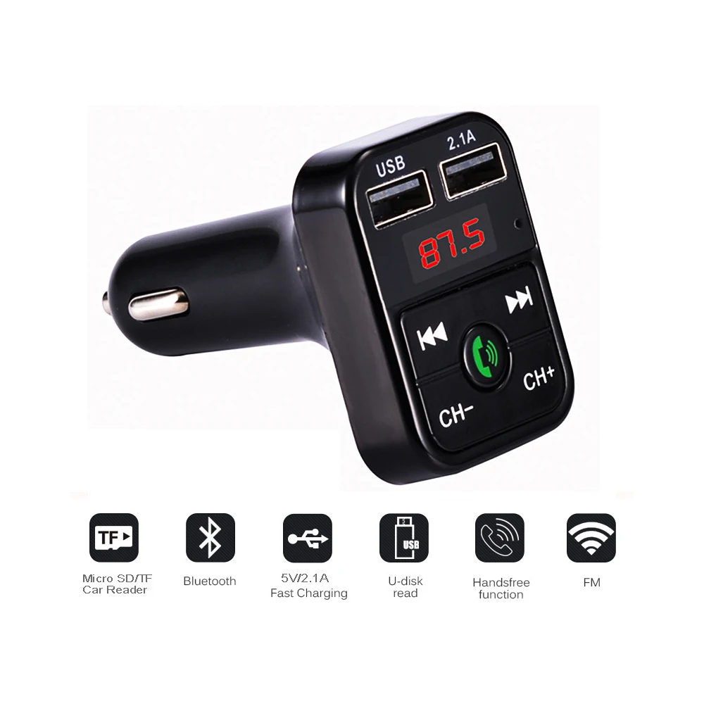 Fm-передатчик Bluetooth автомобильный комплект MP3-плеер светодиодный двойной USB 4.1A автомобильное зарядное устройство дисплей напряжения Micro SD TF воспроизведение музыки