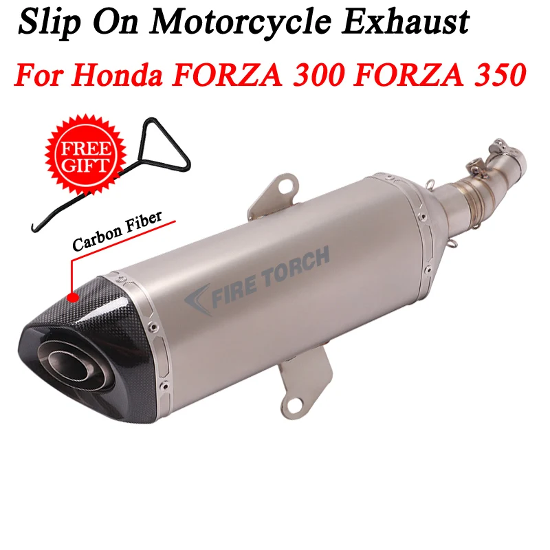 Slip On For Honda FORZA300 350 FORZA 300 Motorcycle Exhaust Escape  Connecting Modify Mid Link Pipe Carbon Fiber Muffler DB Kille|Exhaust \u0026  Exhaust Systems| - AliExpress