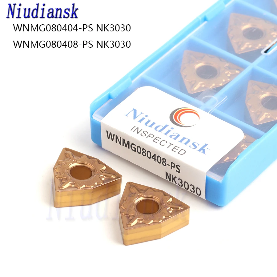 

Карбидные вставки WNMG080404 PS WNMG080408 PS NK3030 для токарных станков с ЧПУ, для непрерывной резки стальных деталей, 10 шт.