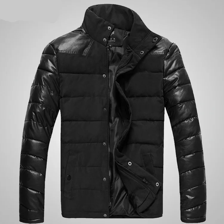Stock Men's Cotton-padded Jacket Stand Collar Slim Fit Korean-style Fashion MEN'S Coat Cotton-padded Clothes Warm Male Padded