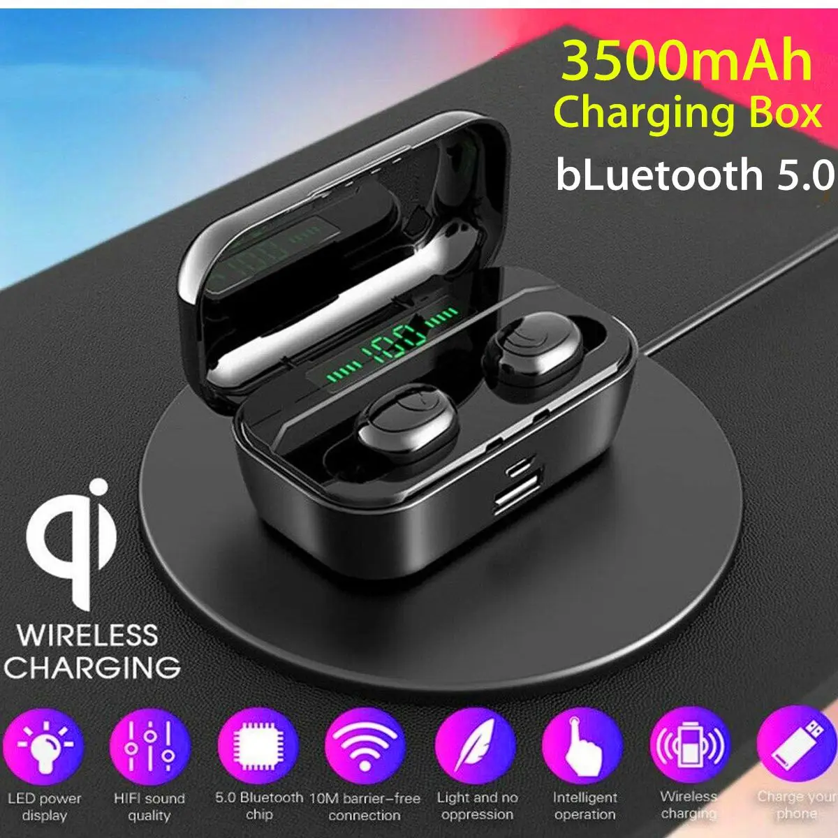 G6s bluetooth 5,0 наушники светодиодный дисплей TWS Ture беспроводные стерео мини наушники IPX7 водонепроницаемые спортивные 2200/3500 мАч наушники