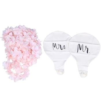 

Mr Mrs White Latex Balloons for Wedding Party Decoration Bridal Bride To Be Engaged Party Supplies 36Inch Balloons with Flower S