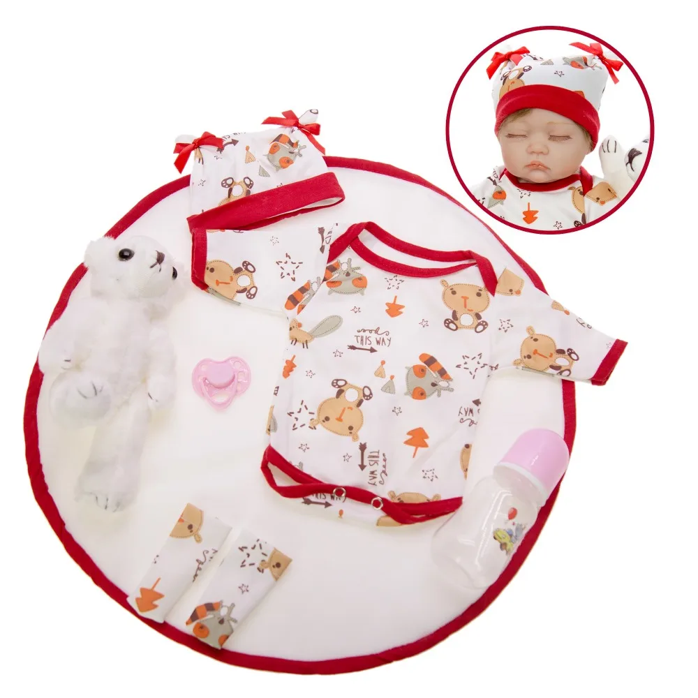 Реалистичная 17 дюймов Кукла реборн игрушки 43 см мягкий силиконовый bebe Кукла реборн l. o. l Menina Brinquedo детский подарок на день рождения