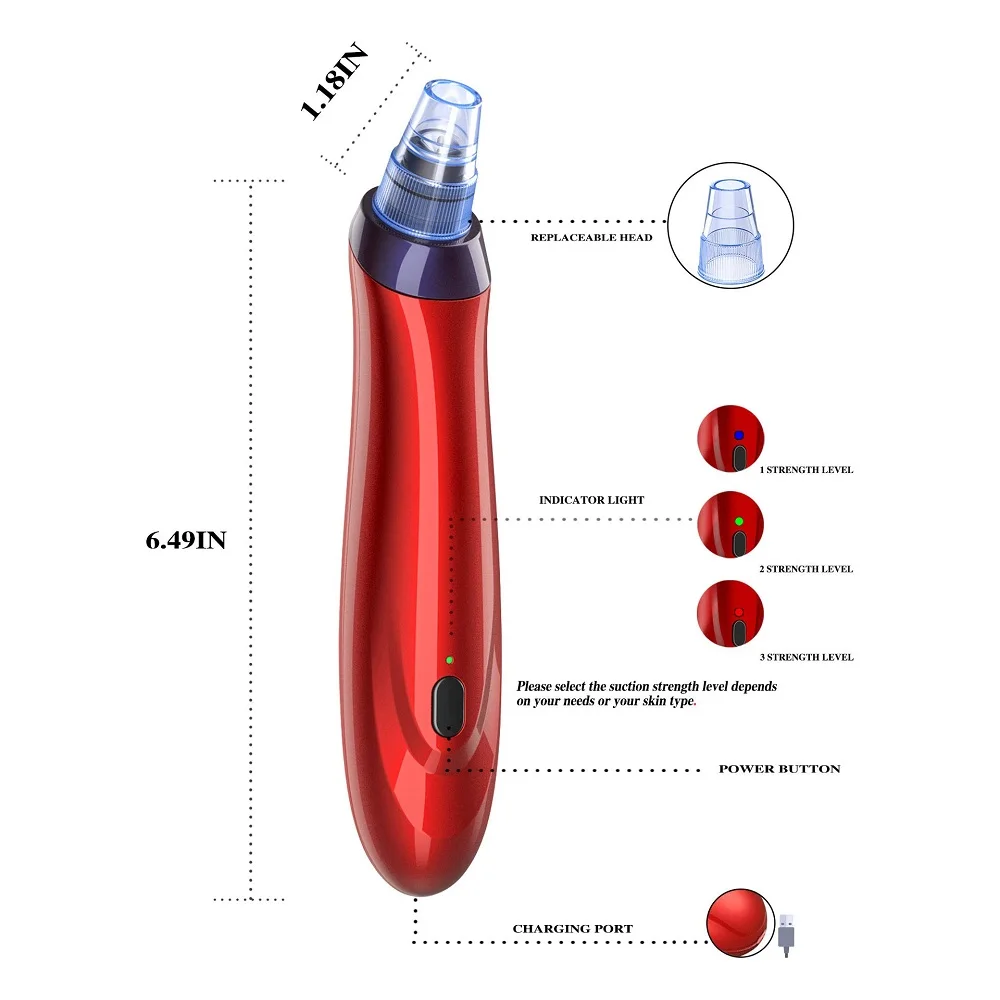 Средство для удаления черных точек прыщей пор вакуумное удаление акне электрическое лицо Электрический Угри вакуумный аппарат для очистки пор уход за кожей Инструменты