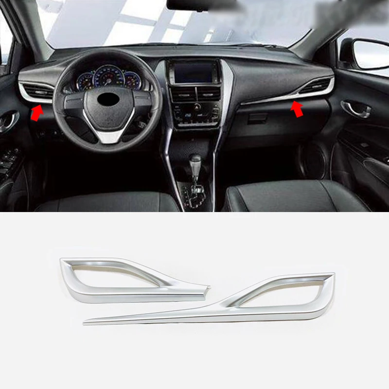 Для Toyota Vios sedan ABS Матовый LHD Автомобильный левый и правый воздушный выход накладка наклейка аксессуары для автомобиля 2 шт
