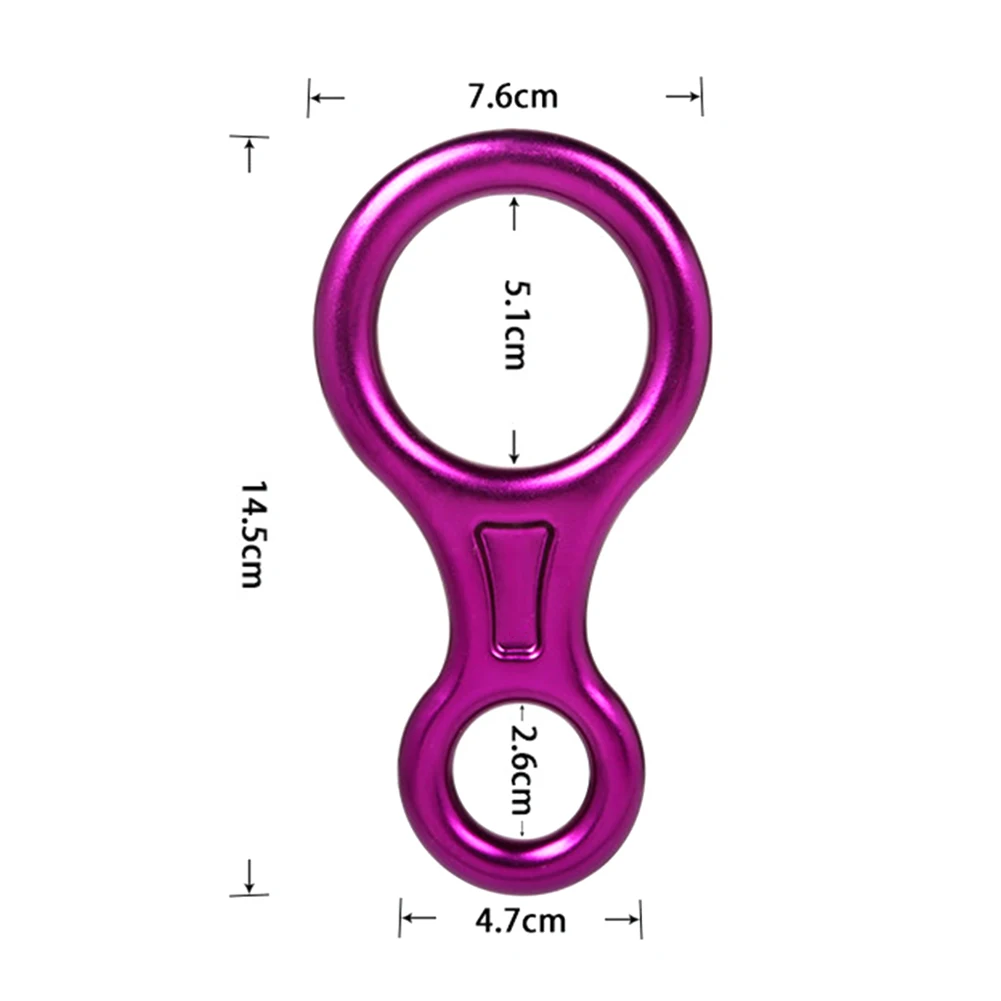 Скалолазание Карабин 8-shape форме, благодаря чему создается ощущение невесомости с такелаж спусковое устройство Алюминий рисунок страховочное устройство спуск 35KN оборудование для спуска по склону дропшиппинг