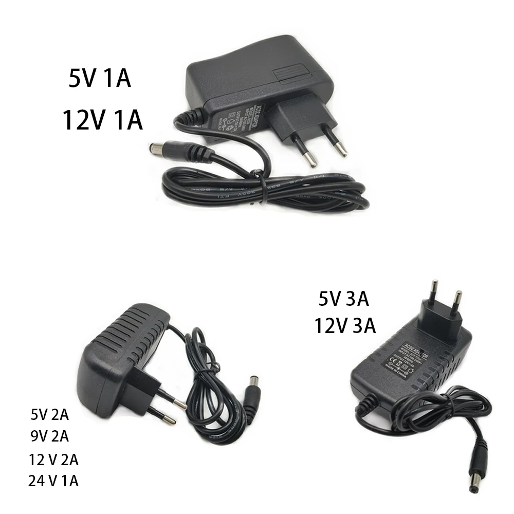 Power Adapter AC 110-240V DC 5V 6V 8V 9V 10V 12V 15V 0.5 1A 2A 3A Universal Supply Charger for LED light strips Eu Us