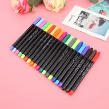 Художественные принадлежности 20 цветов фломастеры тканевая футболка маркер ручки для рисования DIY кисть цвета для детей