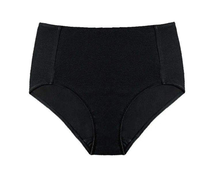 highwaist black Wriufred, осенне-зимний бюстгальтер без косточек, модальный хлопок, без стального кольца, треугольная чашка, бюстгальтер, дышащее нижнее белье, женское белье большого размера - Color: highwaist black