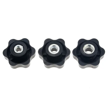 

2PCS M10 M12 M14 M16 Through Hole Six Star Type Plum Bakelite Hand Tighten Nuts Handle Star Mechanical Thumb Nut