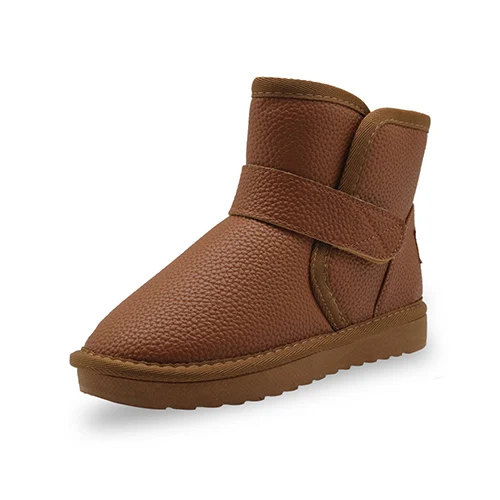 Apakowa Botas de invierno con gancho y bucle para niños, botines de piel  sintética con patas anchas, para días de nieve, zapatos impermeables con  forro peludo cálido|Botas| - AliExpress