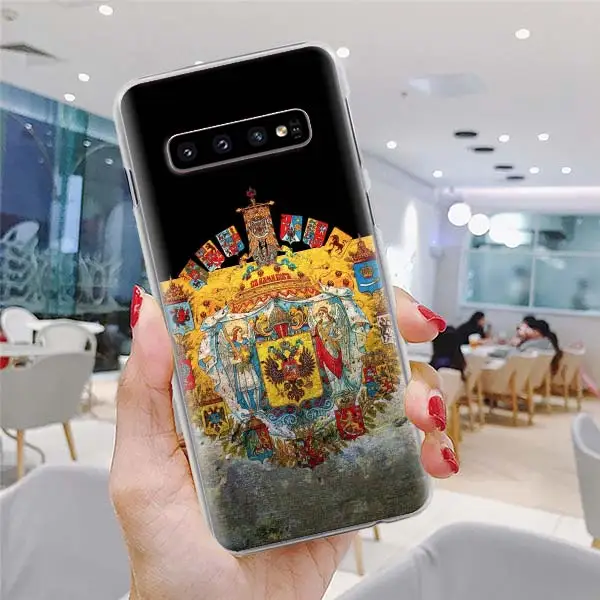 Винтажный чехол для телефона с надписью love и русским флагом для samsung Galaxy S10 S10e S8 S9 Plus Note 10 Plus 9 8 S6 S7 Edge - Цвет: H08