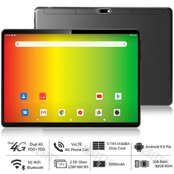 

Google Play Certified Tablets Android 10 inch 4G LTE Android 9.0 Pie 32GB ROM 2GB RAM Octa Core Wifi GPS 10.1 inch tablet