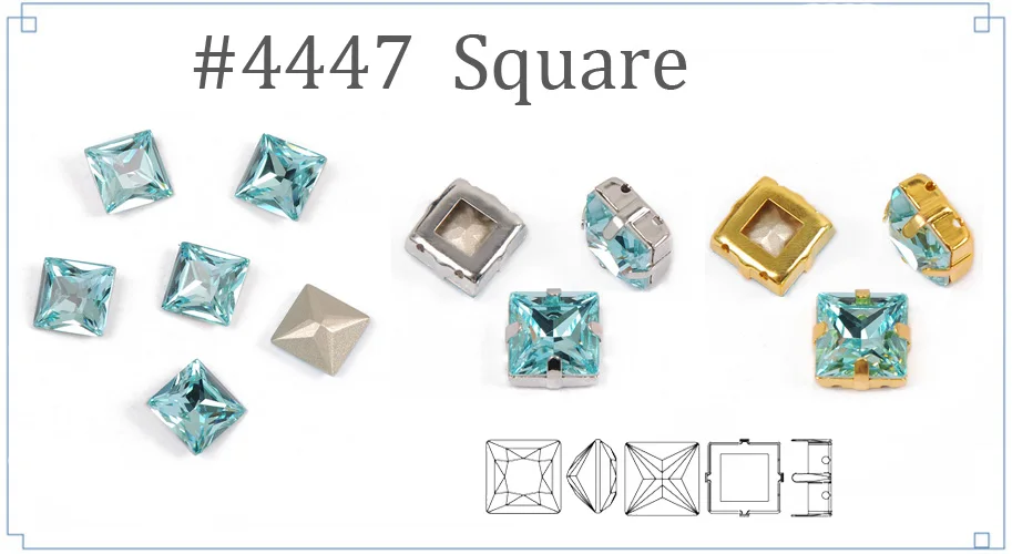 Super Aquamarin Schmuck machen Perlen Glas Nähen Strass Strass DIY Dekorationen Phantasie Steine für Tanz kleid Sporta nzug – Detail 6