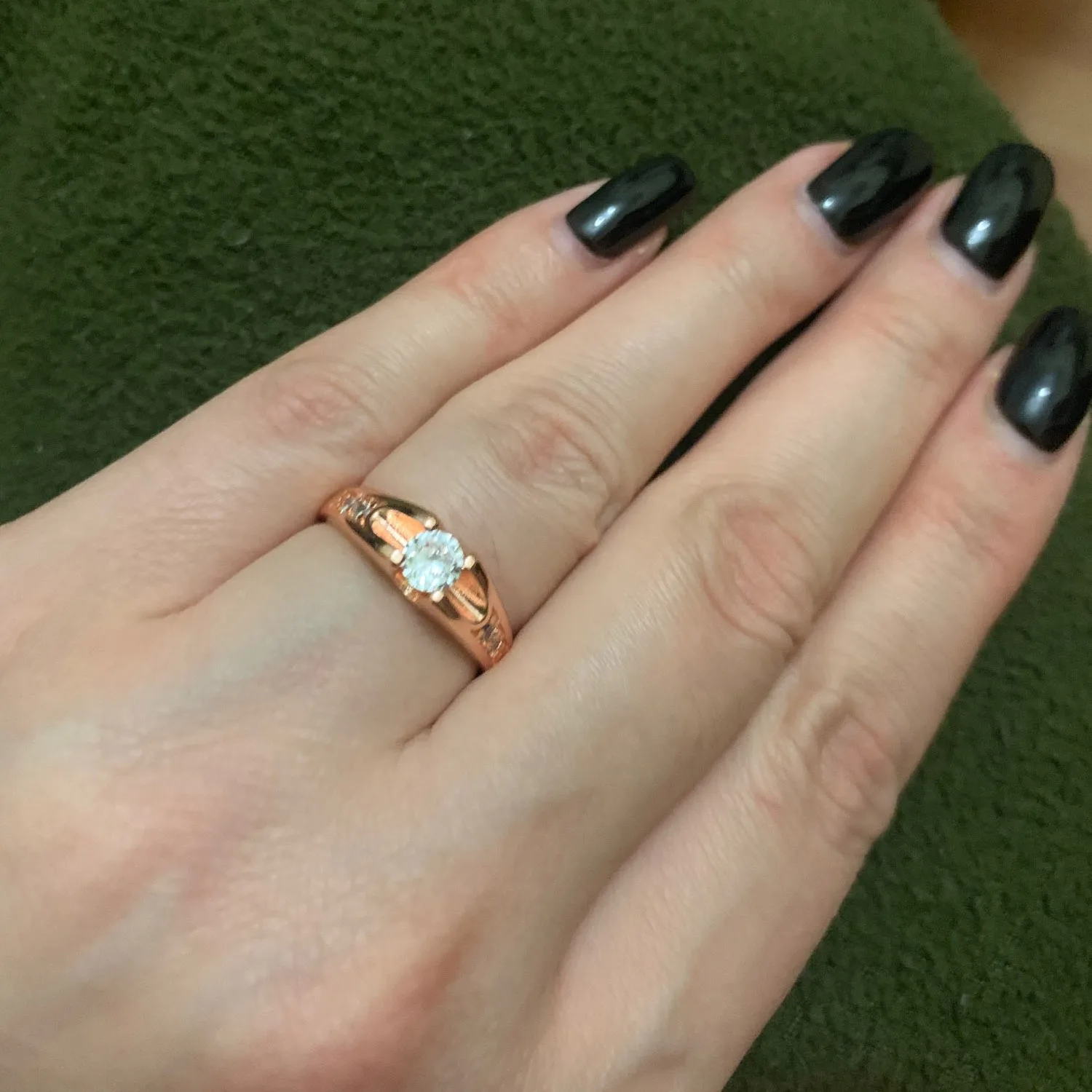 Double Fair 0.5 Carat Cubic Zircon Wedding Rings for Women
