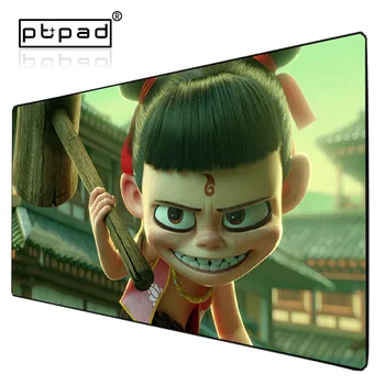 

900*400mm Large XL Movie Anime Nezha Locking Edge Computer Gaming Mouse Pad Natural Rubber Non-slip Laptop Keyboard Mousepad Mat