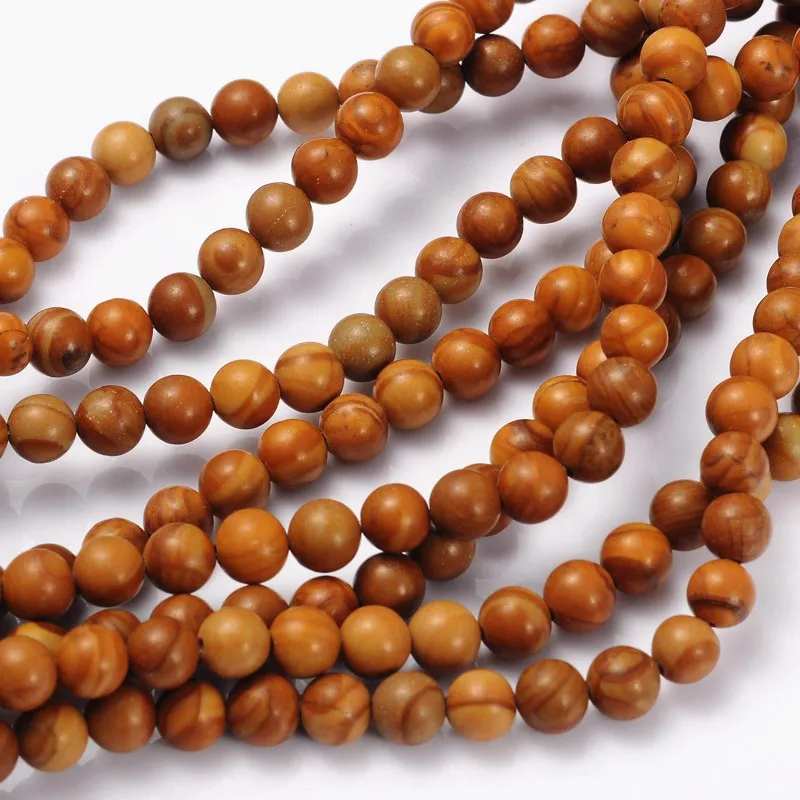 

10 Strands 4 6 8mm Wood Lace Stone Beads Strands Loose Spacer Beads for Jewelry Making DIY Bracelet Necklace Accessories Finding