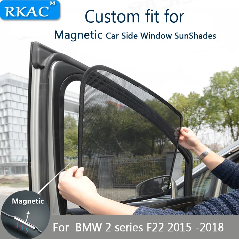 travel for kids Magnetic UV Protection Car Curtain Side Windows Sun Visor Shield Sunshade BMW 2 series F22 2015- 2018 |