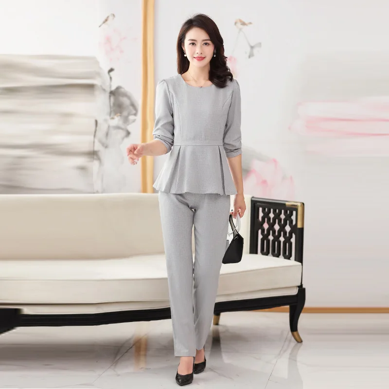 

Middle-aged Mom Sports Clothing WOMEN'S Suit Spring And Autumn 2019 New Style Slim Fit Slimming Fashion Autumn Clothing Elegant