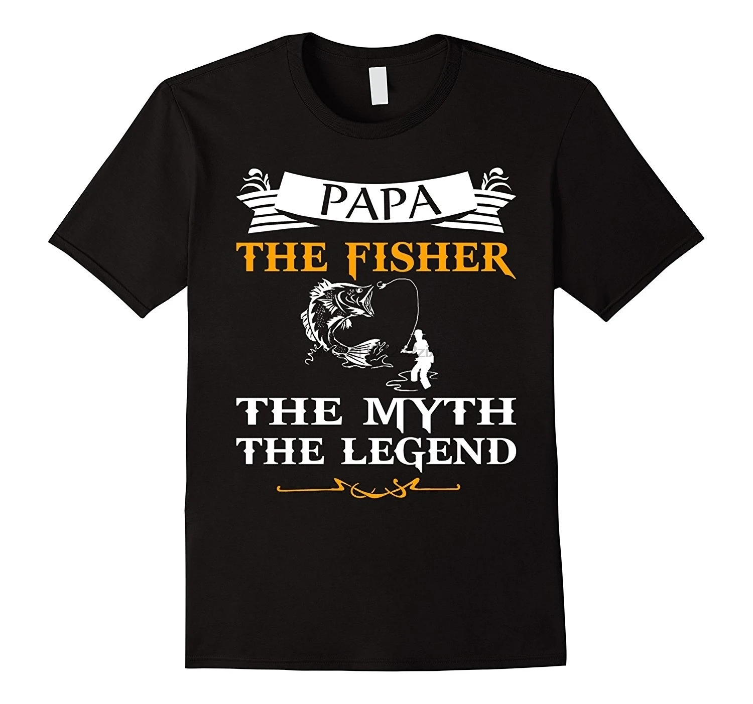 Fisher Papa Men's Casual T-Shirt - The Myth Legend Father TShirt |