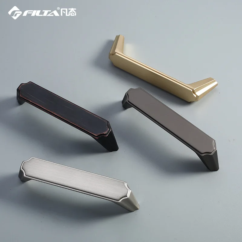 

New Style Black And White with Pattern American-Style Zinc Alloy Drawer Handle Modern Minimalist Chinese Style Cabinet Handle Wa
