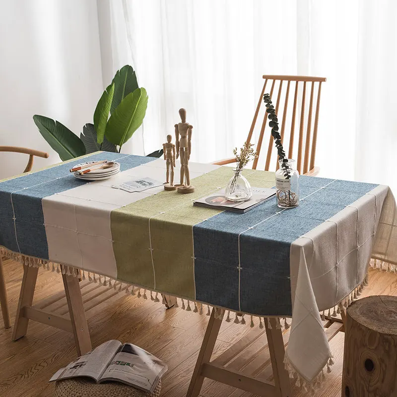 

Linen Tablecloth Dining Table Cloth Clothes Cloths Desk Cover Rectangular for Table Decoration Manteles De Mesa Rectangular