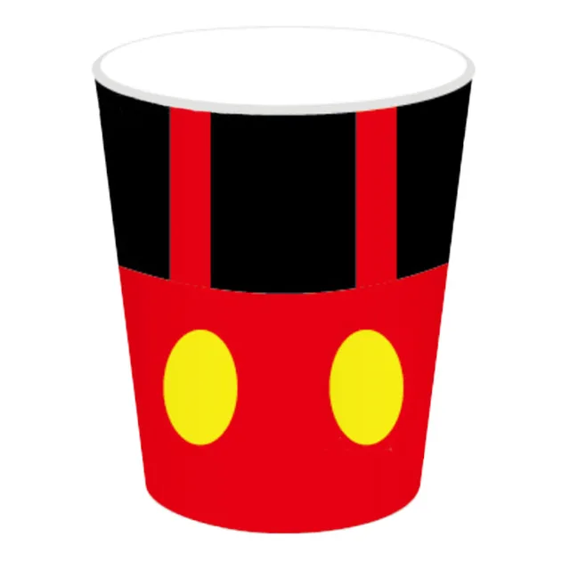 Mickey Mouse Party Baby Disposable Tableware Cup Cake Topper Ballon Boy and Girl Birthday Party Kids Party Supplie Color Decor cup-8pcs
