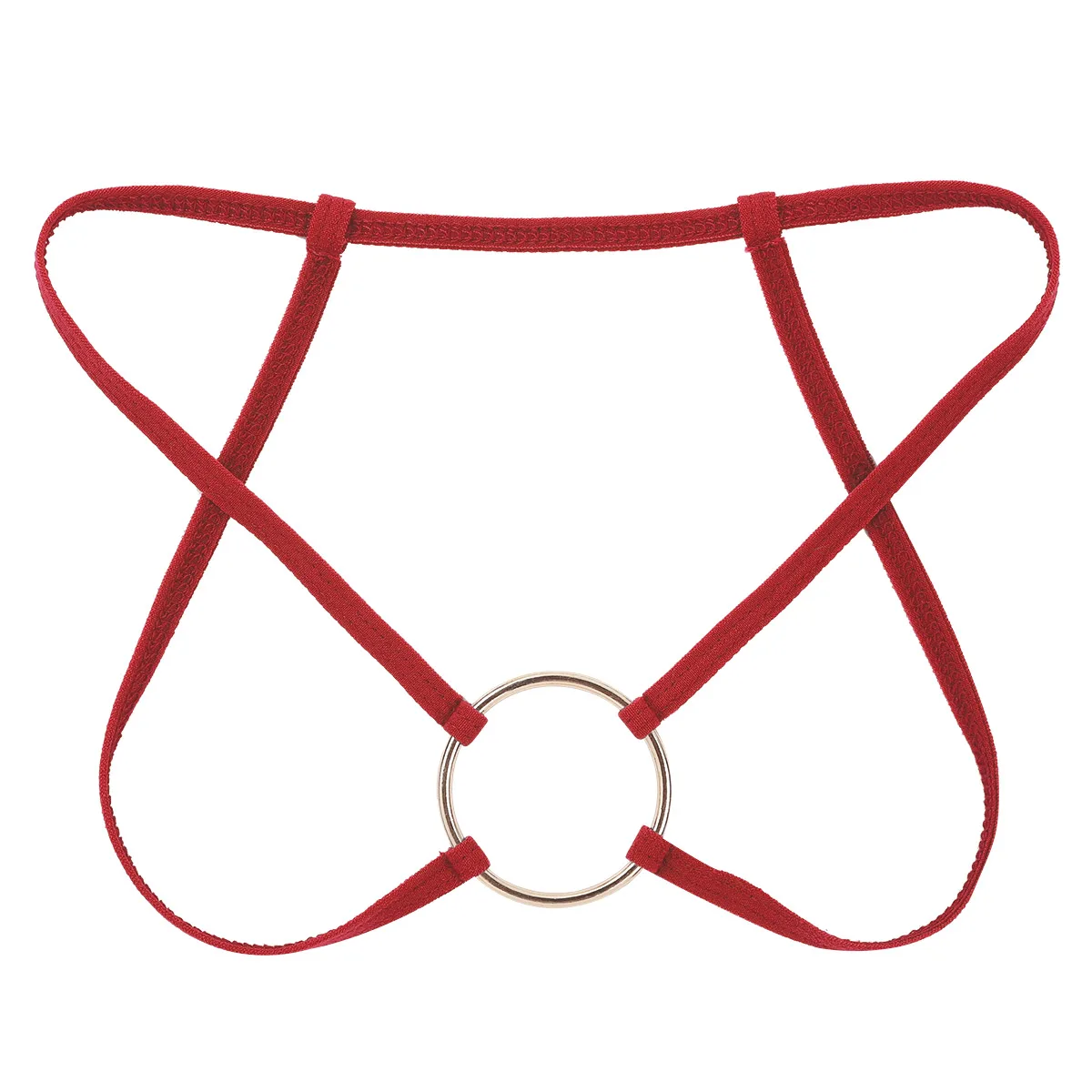 Гей мужское пикантное белье стринги с низкой талией и G-Strings с металлическими уплотнительными кольцами без косточек открытая попа Сексуальное белье мужские трусики