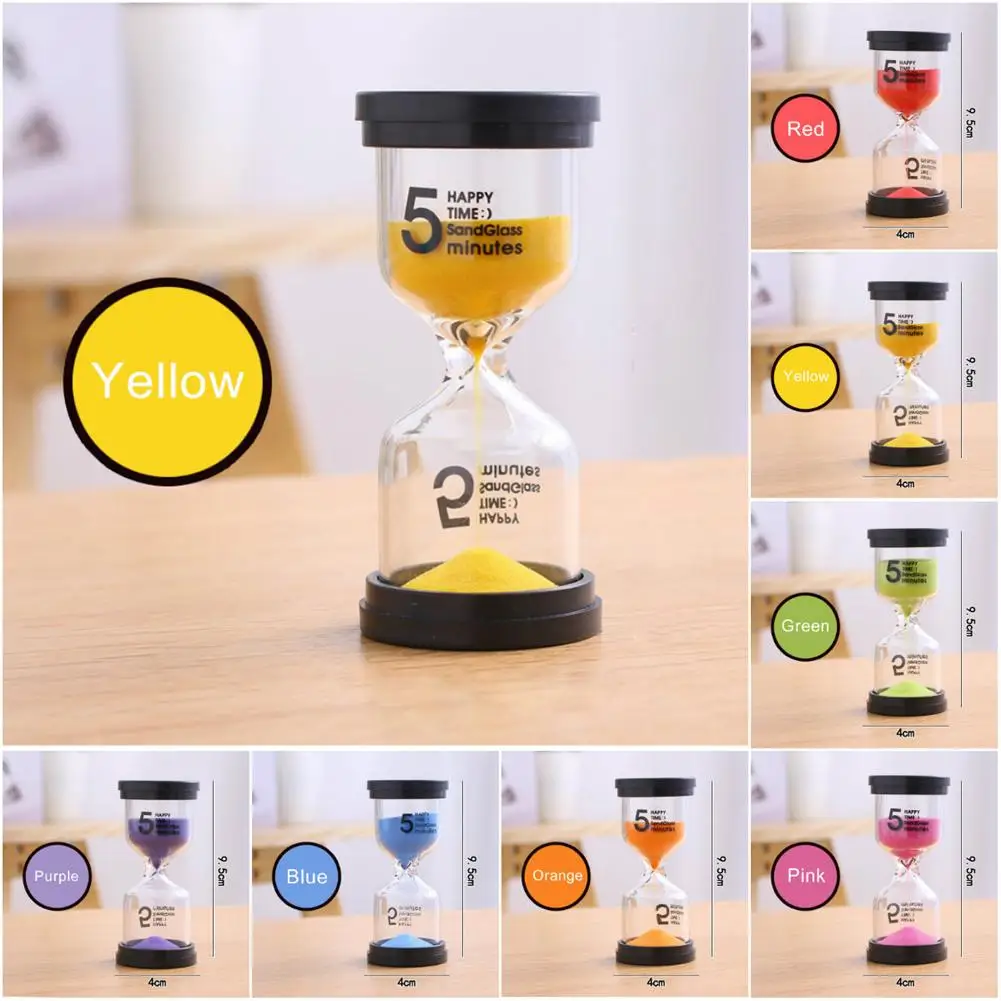 7 Colors Children Brush Teeth Hourglass Timer Home Ornament Desktop Sand Clock Timers 10 Minute/15 Minutes/30 Minutes