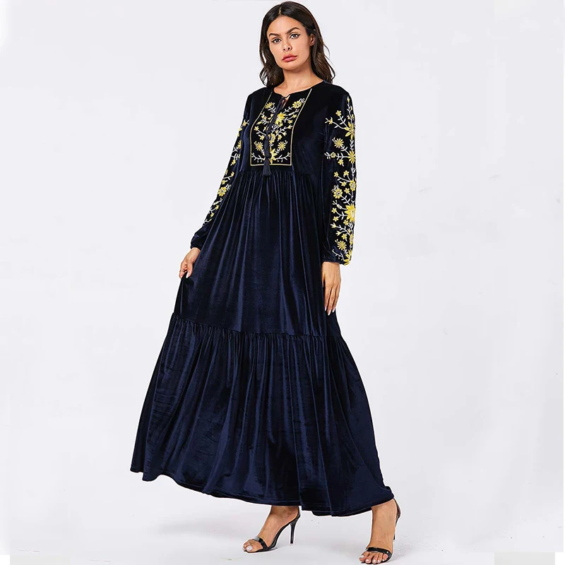 Abaya/арабское платье с цветочным рисунком кафтан в Дубае сезон весна-зима-осень