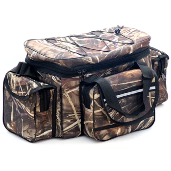 LOW PRICE ❤️ 50*30*25cm Waterproof Fishing Bag Nylon Large Capacity Multi-Purpose Fishing Tackle Bag Two-Layer Outdoor Shoulder Bags X429 - discount item 35% OFF Sports & Entertainment