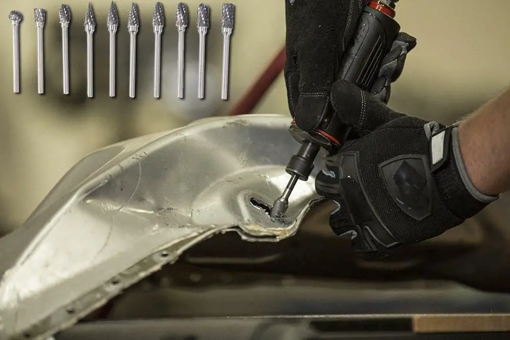 Pro 10 шт Вольфрамовая сталь Твердосплавный бор набор для Dremel роторный инструмент сверла