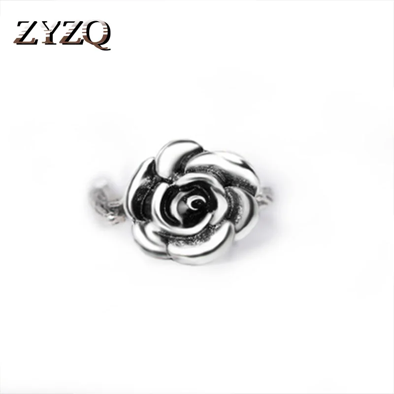 

ZYZQ Vinatge Black Rose Flower Romantic Proposal Knuckle Midi-Rings Lovely Wedding Women Accessories Jewelry Wholesale Lots&Bulk
