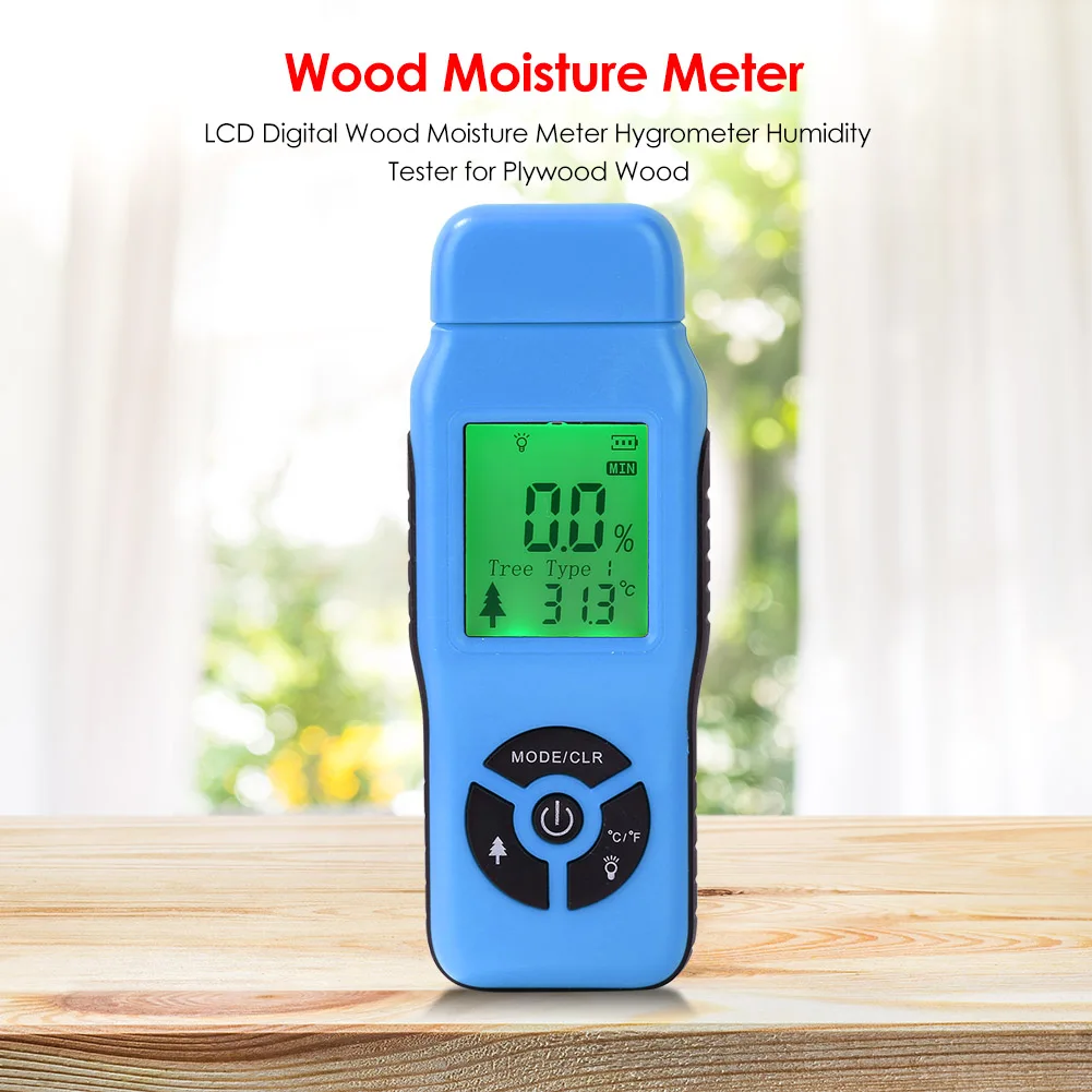 

Digital hygrometer Moisture Meter for wood /cardboard Lumber Humidity Tester Fast & Precise Microwave Measurement LCD display
