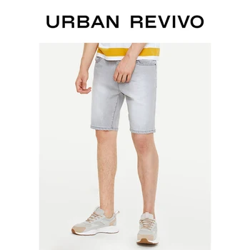 

UR New Autumn Men Jeans Faded Topstitched Denim Shorts MF29RBKN2000