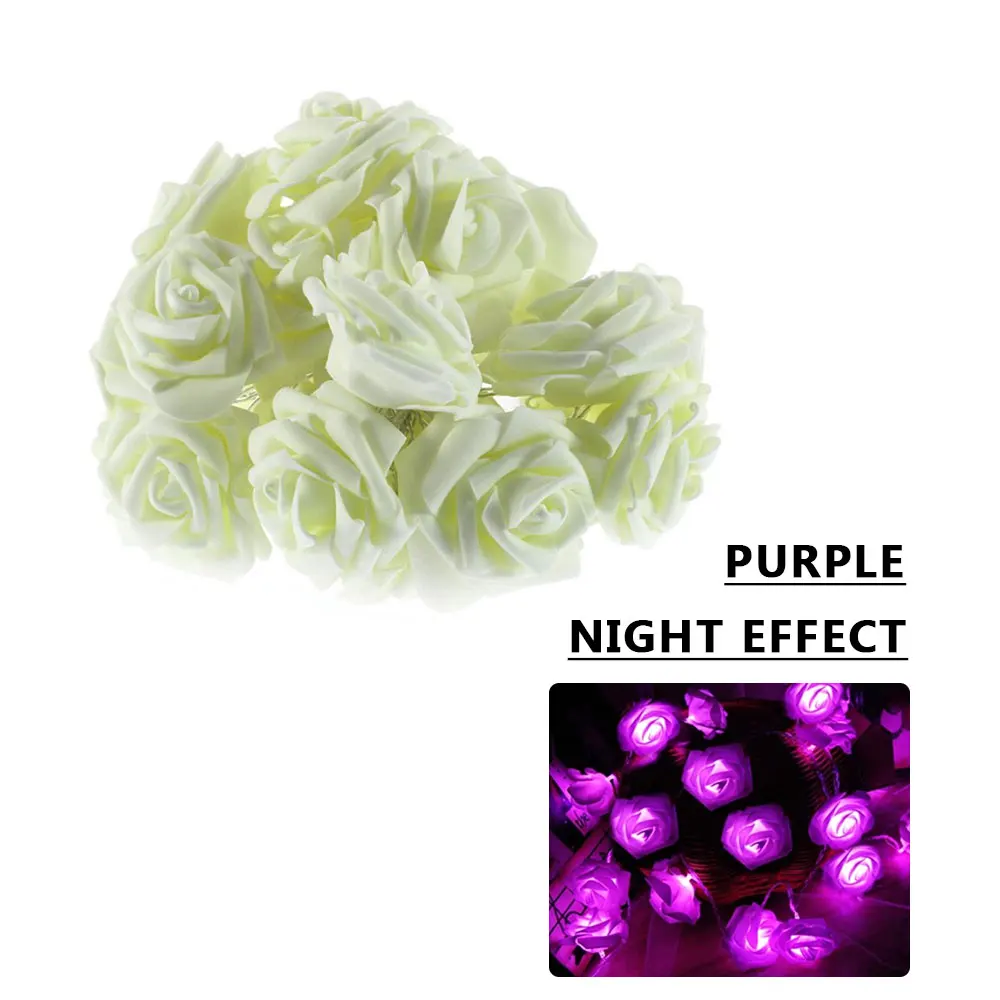 Rose Led 2 Meter Home& Garden Wedding Romantic Lighting Chains 20LED with Battery Curtains String Lights Outdoor Party Light
