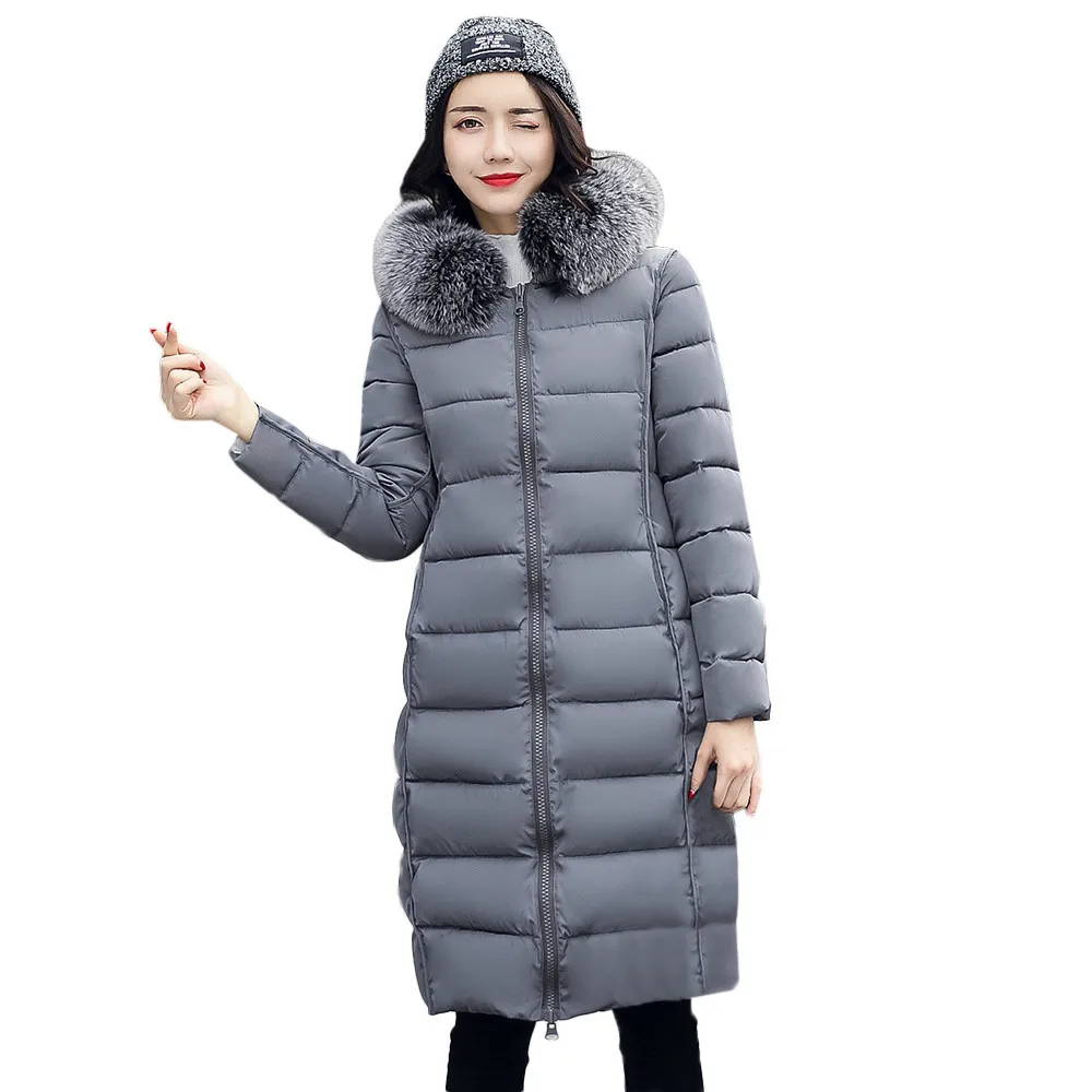 Womail длинная Парка женская зимняя куртка женская Женское пальто с капюшоном тонкая верхняя одежда хлопковая Парка женская
